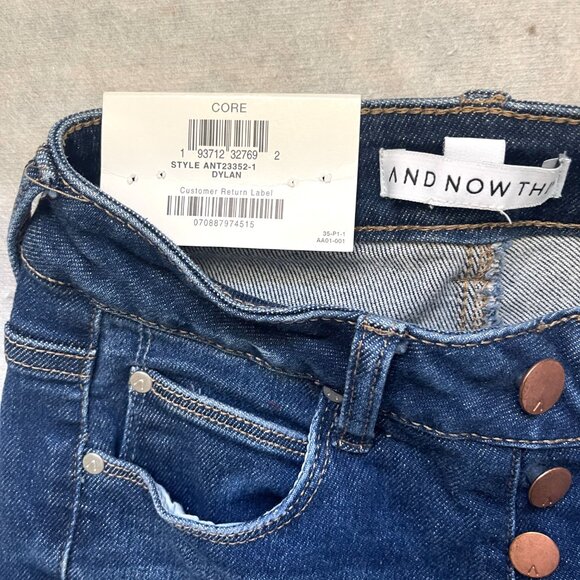 NWT And Now This Hight waist Perfect Skinny Exposed Button Jeans  24 - Picture 7 of 12